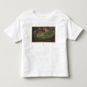 Columbus, OH - Aerial of Red Bird Baseball Toddler T-Shirt