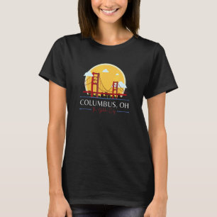 Columbus OH Golden Gate Bridge Bad Geography Stupi T-Shirt