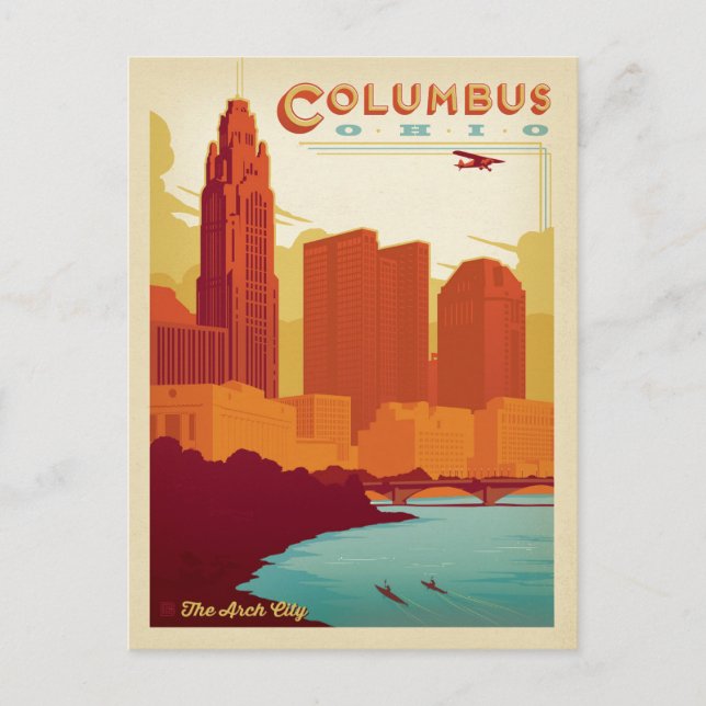 Columbus, OH Postcard (Front)
