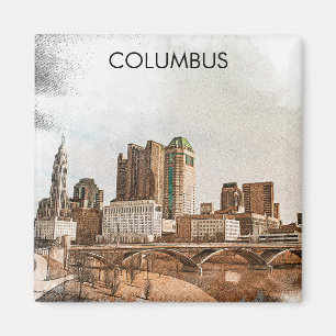Columbus Ohio City Magnet