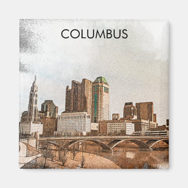 Columbus Ohio City Magnet (Front)