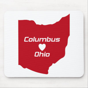 Columbus Ohio Heart T-Shirt U.S. Custom Ink Mouse Mat