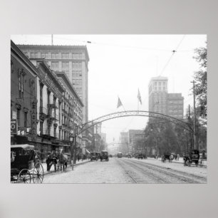 Columbus, Ohio - High Street 1910 Poster