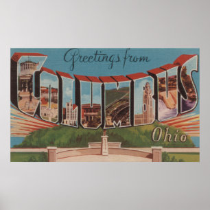 Columbus, Ohio - Large Letter Scenes 2 Poster