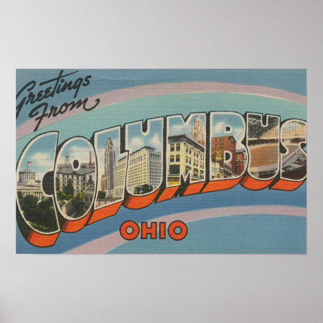 Columbus, Ohio - Large Letter Scenes 4 Poster (Front)