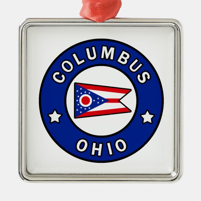 Columbus Ohio Metal Tree Decoration (Front)