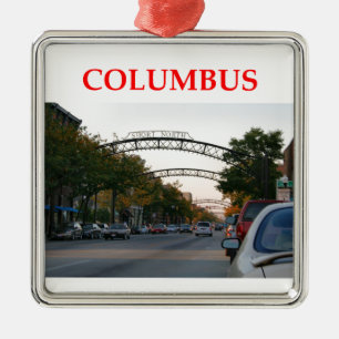Columbus Ohio Metal Tree Decoration