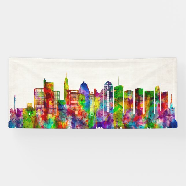 Columbus Ohio skyline Banner (Horizontal)