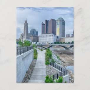 columbus ohio skyline cityscape postcard