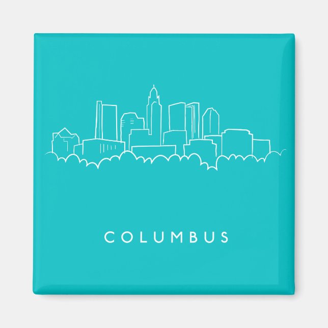 Columbus, Ohio Skyline Magnet (Front)
