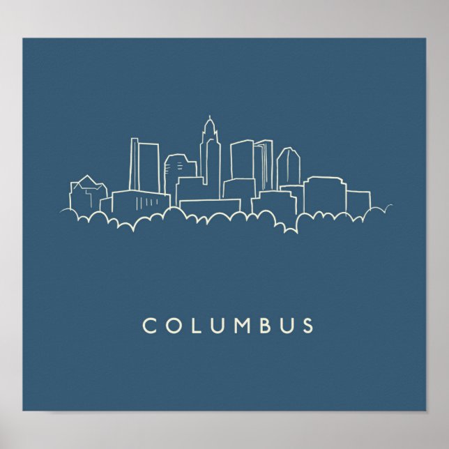 Columbus, Ohio Skyline Poster (Front)