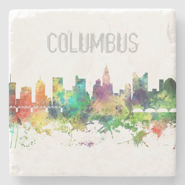 COLUMBUS, OHIO SKYLINE SP - STONE COASTER (Front)