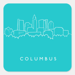 Columbus, Ohio Skyline Square Sticker