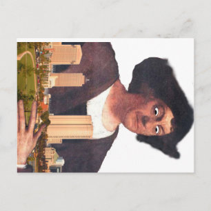 Columbus, Ohio Skyline with Columbus in the sky Postcard