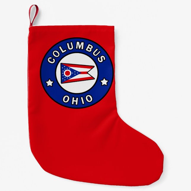 Columbus Ohio Small Christmas Stocking (Front)