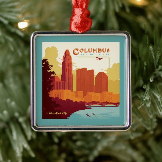 Columbus Ohio | The Arch City Metal Tree Decoration (Tree)