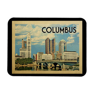 Columbus Ohio Vintage Travel Magnet