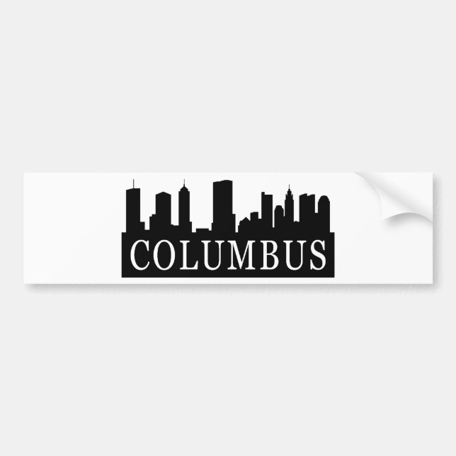 Columbus Skyline Bumper Sticker (Front)