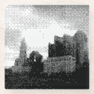 columbus skyline glass coaster
