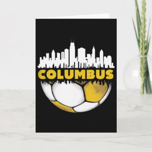 Columbus Soccer City Skyline - Gifts For Soccer Lo Card