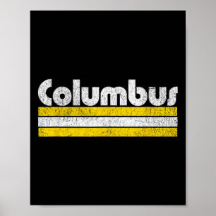 Columbus Soccer Vintage City Poster