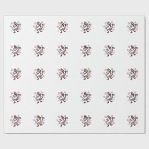 Columbus Soccer Vintage Engraving Shirt Design_1 Wrapping Paper