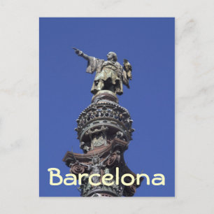 Columbus statue, Barcelona Postcard