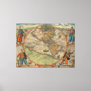 Columbus Vespucci Magellan Pizzaro Tissue Paper Po Canvas Print