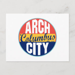 Columbus Vintage Label Postcard