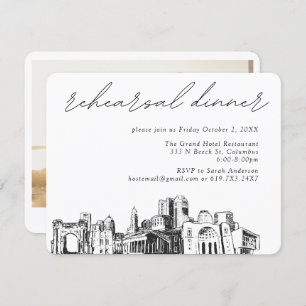 Columbus Wedding Elegant Rehearsal Dinner Enclosure Card