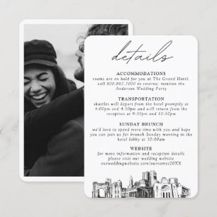 Columbus Wedding Vertical Details Enclosure Card