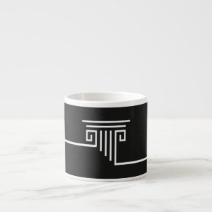 Column Black White Espresso Cup