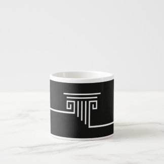 Column Black White Espresso Cup