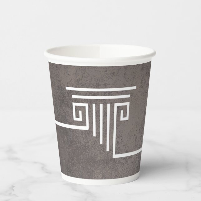 Column Brown Paper Cups (Left)