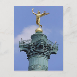 Column,  Place de la Bastill, Paris Postcard