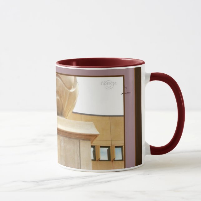 Column's Sphere and Red Railing 2 Coffee Tea Mug (Right)
