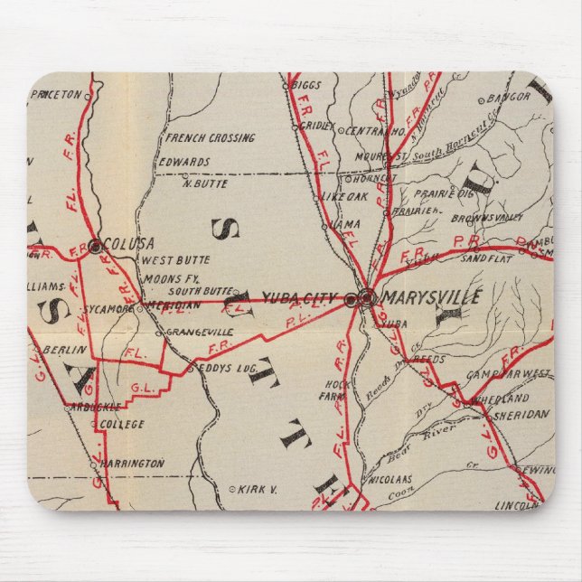 Colusa, Yolo, Napa, Butte, Yuba, Sutter, Solano Mouse Mat (Front)