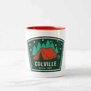 Colville National Forest Camping Two-Tone Coffee Mug