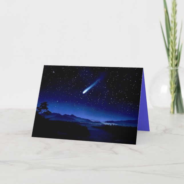 Com-met Shooting Star Holiday Card (Front)