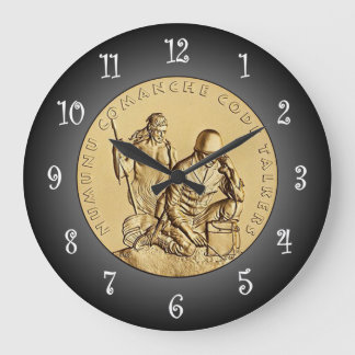 Comanche Code Talkers Bronze Medal ~ Large Clock