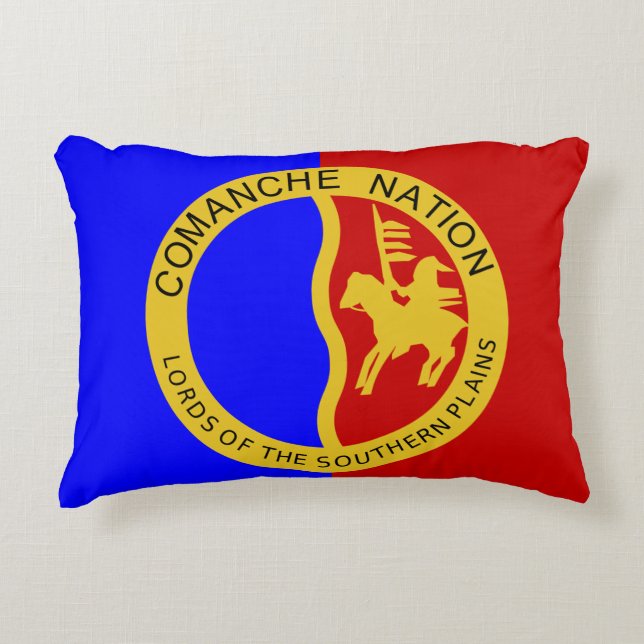 Comanche Nation Flag Decorative Cushion (Front)