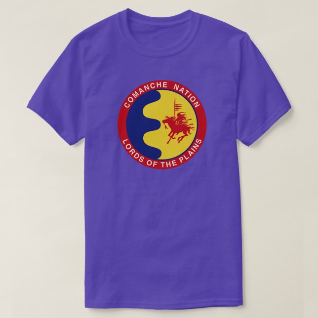 Comanche Nation Seal Lords Of The Plains T-Shirt (Design Front)