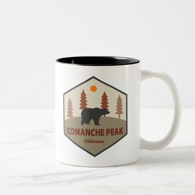 Comanche Peak Wilderness Colorado Bear Two-Tone Coffee Mug (Right)