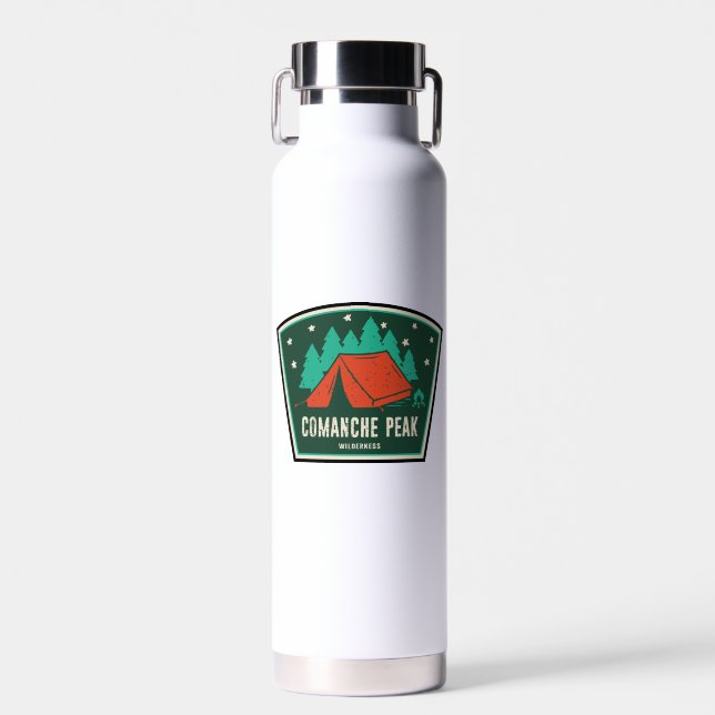 Comanche Peak Wilderness Colorado Camping Water Bottle (Front)