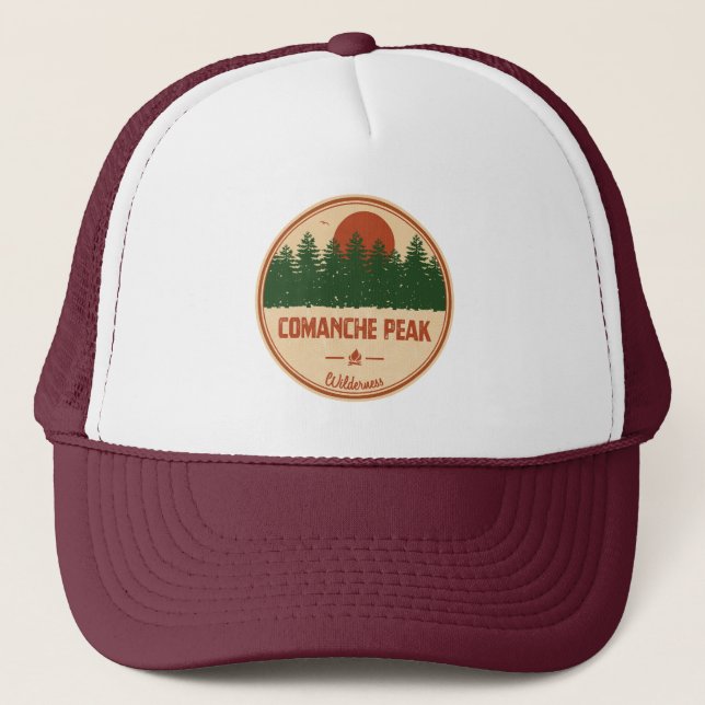 Comanche Peak Wilderness Colorado Trucker Hat (Front)