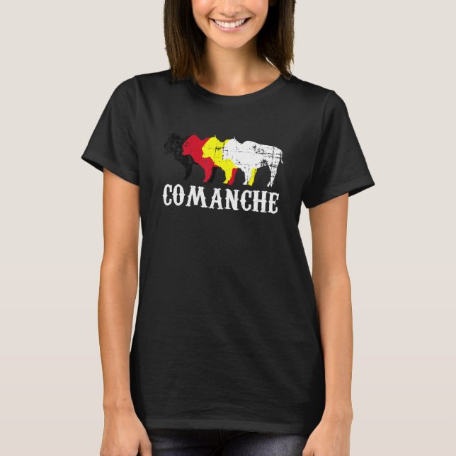 Comanche People Native American Indian Medicine Wh T-Shirt (Front)