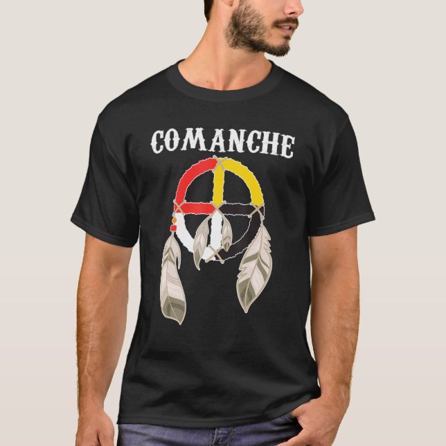 Comanche People Native American Indian Medicine Wh T-Shirt (Front)