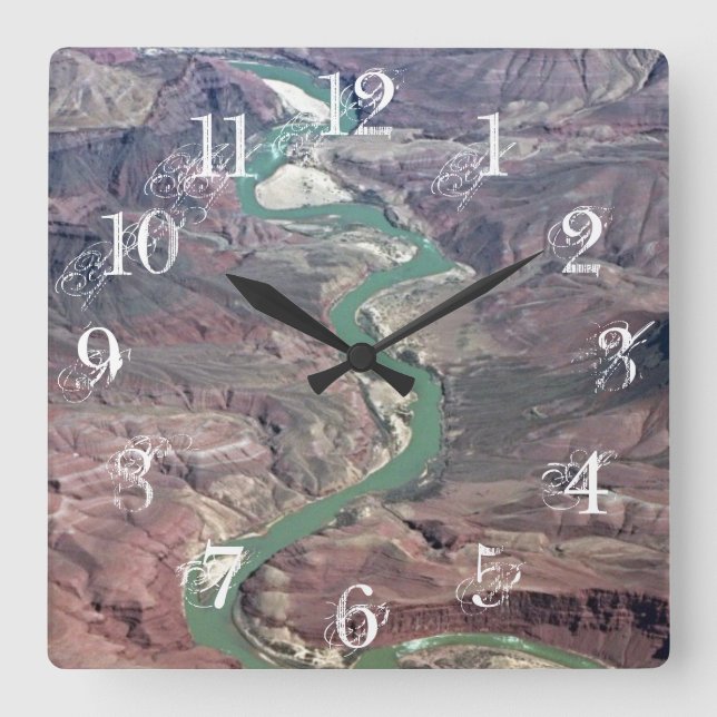 Comanche Point, Grand Canyon Square Wall Clock (Front)