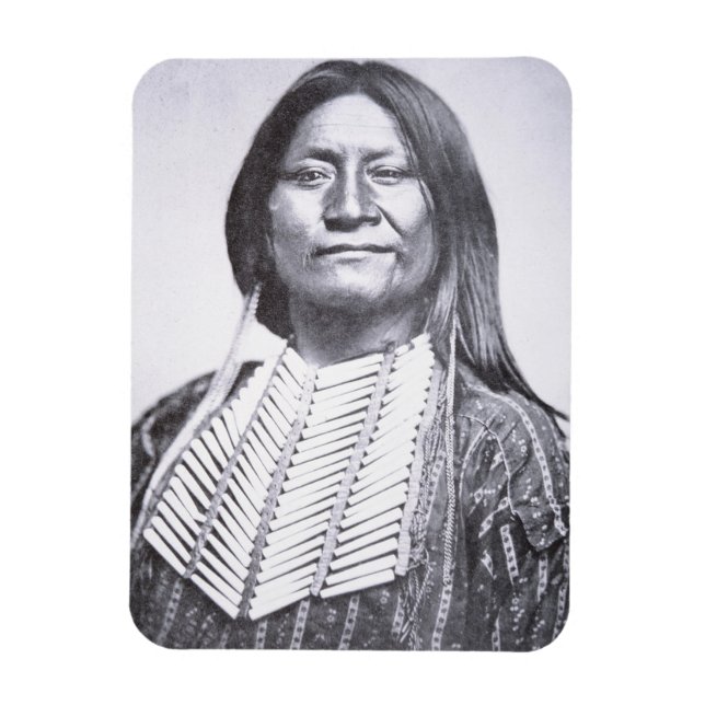 Comanche Tribesman, 1872 (b/w photo) Magnet (Vertical)