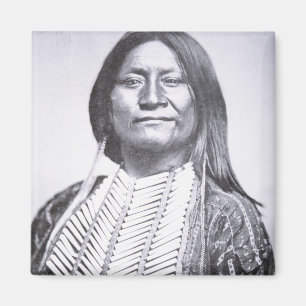 Comanche Tribesman, 1872 (b/w photo) Magnet